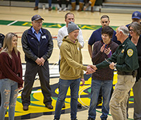Picture of BHSU students receiving a Lifesaving Award