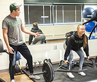 Two BHSU exercise science majors working out