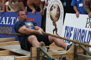 Brian Shaw trains for the World's Strongest Man Competition.