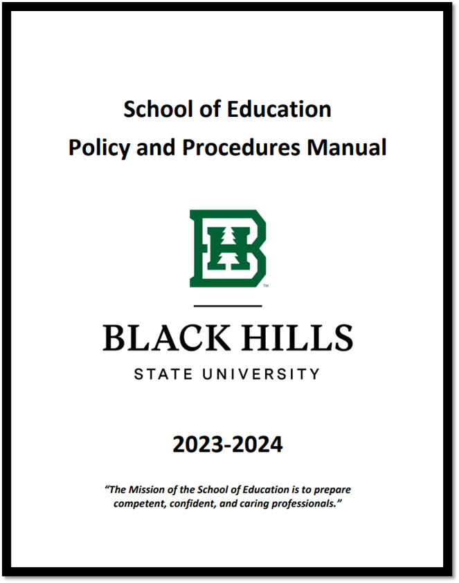 School of Education Policy and Procedure Manual