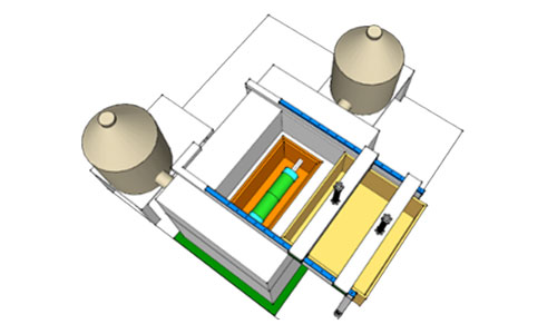 Top-view plans of the Twins Detector