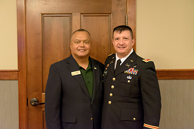 President Jackson and BHSU ROTC Commander.