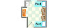 Room layout for a Humbert dorm room with two beds, two desks, and a shared wardrobe along the left wall with the sink.