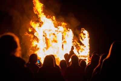 The traditional burning of the BH.